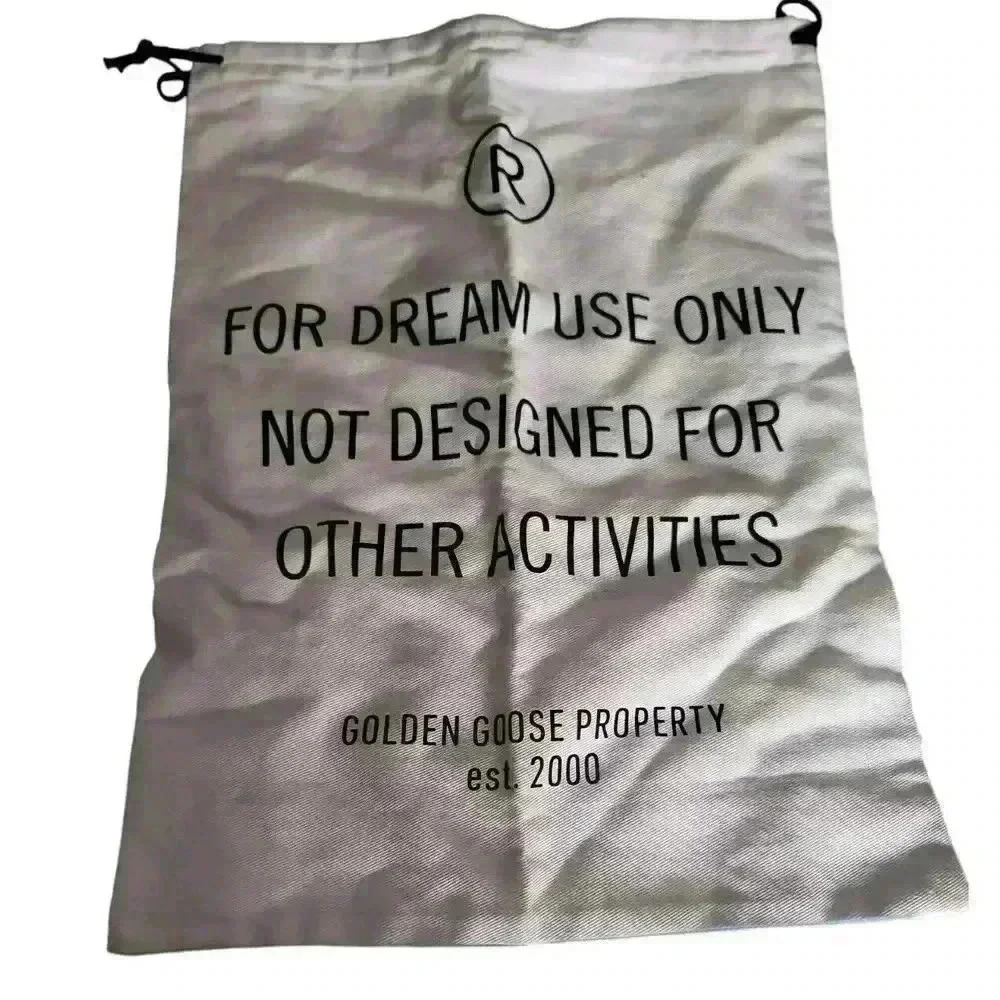 Golden Goose White Dust Cover Bag 15x11in For Shoes Or Storage